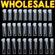 EMPTY SMALL GLASS PERFUME SAMPLE VIAL BOTTLE 500 CT. NEW 1ml Vials Tubes Bottles