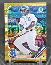 2019 Bowman Chrome Prospects Gold Shimmer Refractors #BCP86 Daz Cameron /50