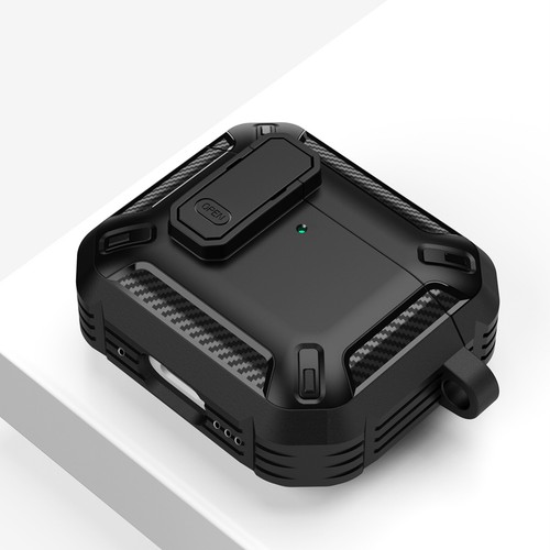 For AirPods 4 /Pro 2019/3rd/2nd Charging Protective Hard Case Holder Keychain - Picture 3 of 14