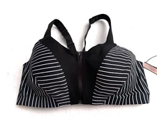 Victorias Secret Nwt Knockout Front Close Black Stripe Sport Sports Bra 38DDD