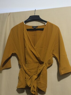Primark women long sleeve shirt top blouse size 4, 039WFT11