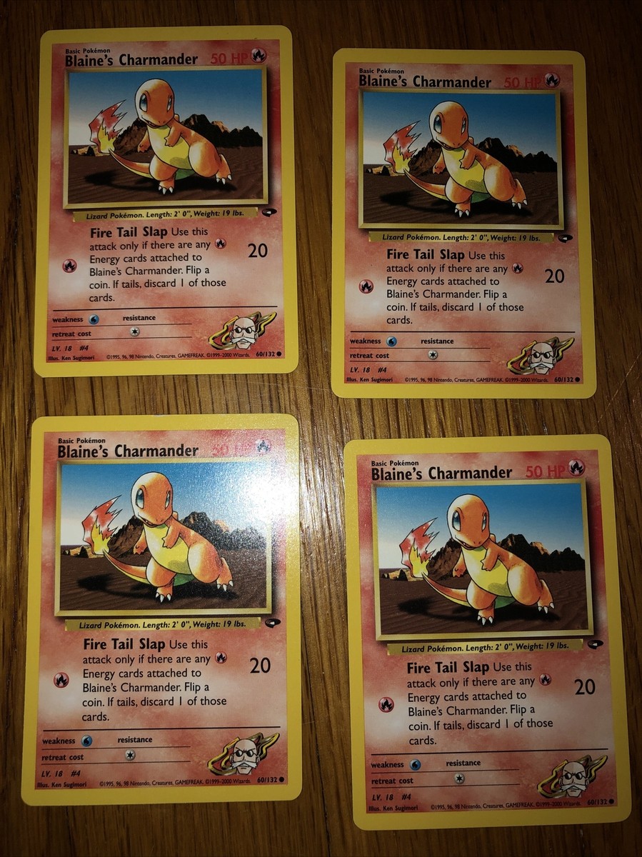 blaine's charmander pokemon card value Blaine's Charmander Pokmon Card