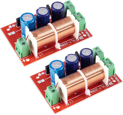 2pcs 400W Adjustable Multi Speaker Treble/Bass 2 Unit Audio Frequency Divider...