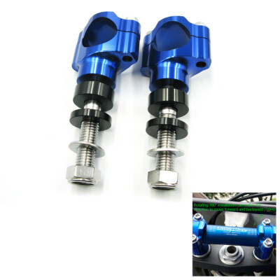 CNC Motorrad Lenkererhöhung Lenker Klemmen M10 für 28mm Handlebar Risers Blue