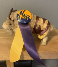 Vintage Rare Navy Naval Academy Goat Mohair Steiff 1940s Plush Stuffed