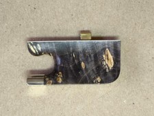 Brand new, hand made Silver mounted Frog from Birch Burl Gray for Cello Bow