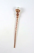 Dollhouse Miniature Bright Delights Copper Tone Wizard Witch Staff, J321