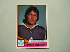 1974/75 O-PEE-CHEE NHL HOCKEY CARD #302 GEORGE FERGUSON ROOKIE EX/NM SHARP!! OPC