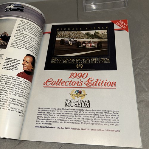 Official 74th Anniversary INDY 500 Indianapolis May 27 1990 W/ Scorecard Poster - Picture 5 of 7