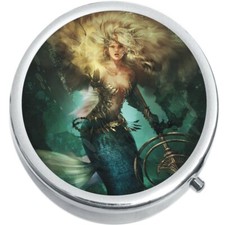Mermaid Warrior Medicine Vitamin Compact Pill Box