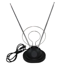 Rabbit Ear TV Antenna UHF-VHF with Coaxial Cable