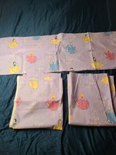 disney princess curtains homemade. 2 panels 55" 44"  1 runner L88" H14"
