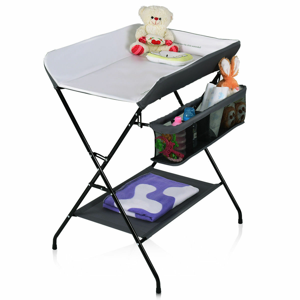 graco changing table pebble gray