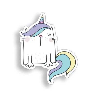 Cat Unicorn Kitten Silly Sticker Decal