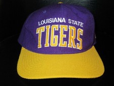STARTER Vtg 80s LSU Louisiana State University Tigers Snapback baseball hat cap