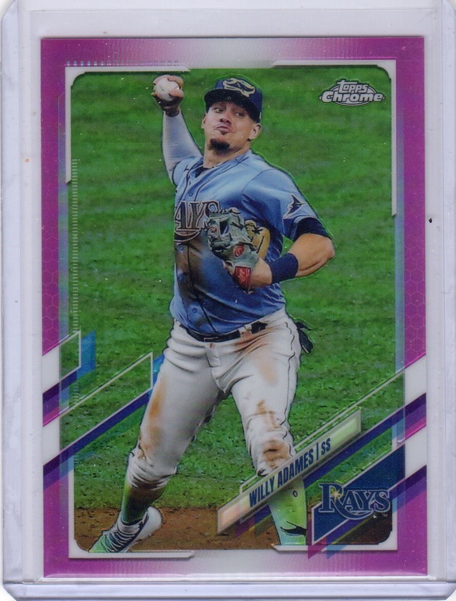 2021 Topps Chrome Willy Adames #75 Pink Refractor Tampa Bay Rays