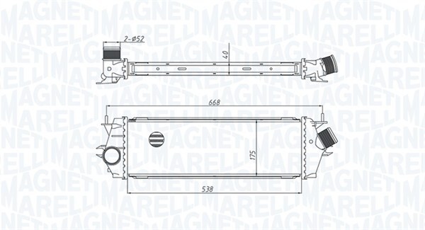 MAGNETI MARELLI 351319205340 Intercooler, charger for NISSAN,OPEL,RENAULT,VAUXHA