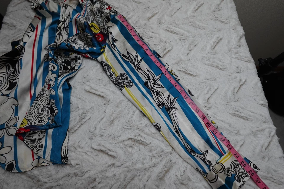 Camisa Just Cavalli Estampada Seda Manga Larga Botón Hecha en Italia Talla 48  Foto 4 de 4