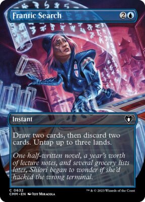 Borderless FRANTIC SEARCH mtg NM-M Commander Masters Common