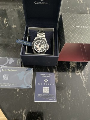 Cortebert Toulon Night Shadow CB-3017-77 Quartz with Box and Paper 