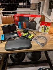 Nintendo Switch Console Bundle Switch, Controllers, Dock, Cables