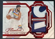 Karl-Anthony Towns 2022-23 Panini Flawless Dual Patch Ruby /15 #DPH-KAT