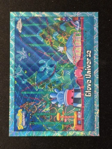 Topps Spongebob Squarepants Chrome Glove Universe Teal Wave /75