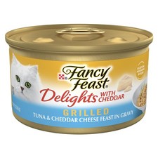 Purina Fancy Feast Delights With Cheddar 3 Ounce Pack of 24 , Tuna 