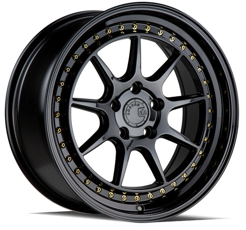 18x8.5/18x9.5 Gloss Black Wheels Aodhan DS-X DSX 5x100 35/35 (Set of 4)  73.1 - Picture 2 of 3