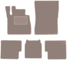 Fußmatten Automatten Velours Beige für Mercedes G W463 Long 2008-2018 5-tlg