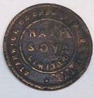 SOVEREIGN COIN WEIGHT ANTIQUE NUMISMATIC HALF GUINEA GOLD SCALES WEIGHT BRASS