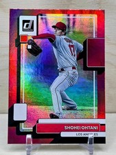 2022 Panini Donruss - Shohei Ohtani #147 Holo Red Pitching Image Variation SP