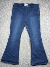 Free People We The Free Penny Pull On Flare Jeans Women  s Size 31 Rich Blue