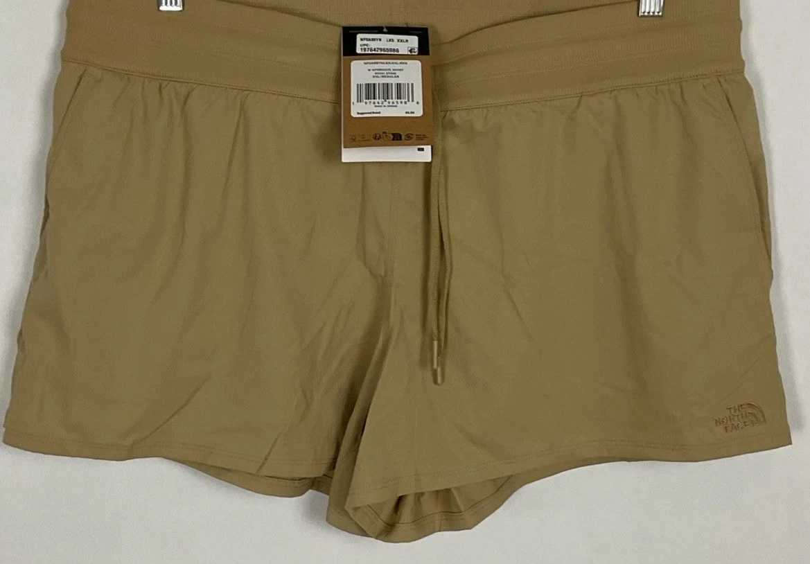 The North Face Womens Sz XXL Aphrodite Shorts Khaki Stone 40x4” New