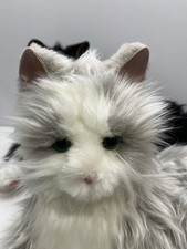 JOY FOR ALL Companion Pet Seniors Lifelike Animatronic Grey Tuxedo Cat Realistic