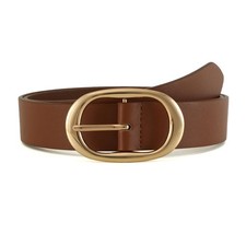 Fashion 's Faux Leather Belts Ladies Waist Belt with Pin Gold Buckle for Jean...