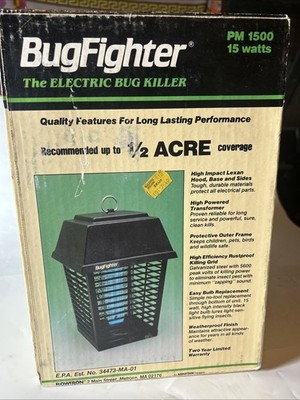 Flowtron Bug Fighter Electric Bug Mosquito Killer 1/2 Acre 15 Watts PM-1500 EUC