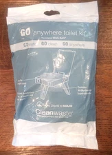 Cleanwaste Go Anywhere Toilet Kit 100 packets -  Camping, Day Sailing, Hiking