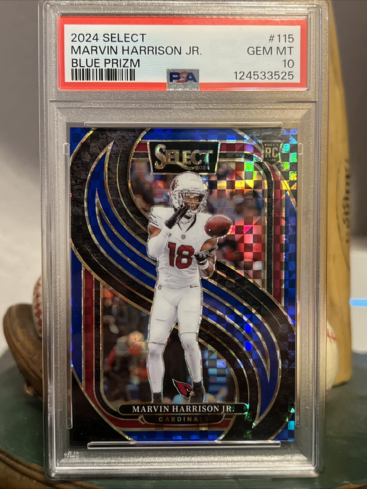 2024 Panini Select - Marvin Harrison Jr. - Blue Prizm 19/175 Premier RC - PSA 10