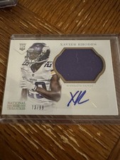 Xavier Rhodes National Treasures Patch Auto /99 Rookie Card. rookie card picture