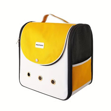 Yellow Breathable Cat Backpack Carrier Portable Travel Bag for Small Pets