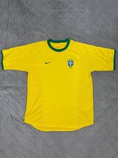 BRAZIL 2000 2001 HOME FOOTBALL SHIRT SOCCER JERSEY NIKE sz M MEN