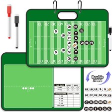 Magnetic Football Coach Board Dry Erase Football Clipboard for Coach, Whitebo...