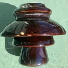 Large THOMAS Porcelain Utility Power Pole Insulator 9” Diameter 7.75” Tall 9lb+