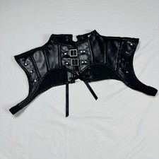 Men's Medieval Leather Top Chest Harness Body Shoulder Armor Harness Belts L