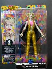 BendyFigs HARLEY QUINN Birds of Prey DC Comics 7” Action Figure Noble Toys NEW