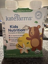 Kate Farms Kids Nutrition Vanilla Shake, 8.45oz, 4-Pack