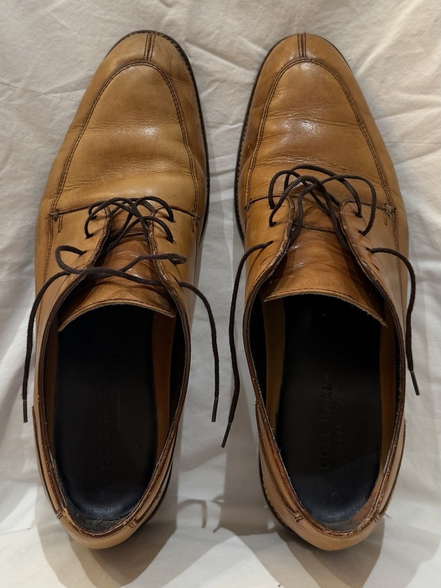 Cole Haan Mens Leather Derby Dress‎ Shoes Size 11.5 Brown Classic Lace Up Cole Haan Brown Leather Lace Up Oxfords Dress Shoes Mens  main image 2