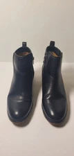 Coach Womens Penelope Ankle Side Zip Boot Black Leather Sz. 9.5 B