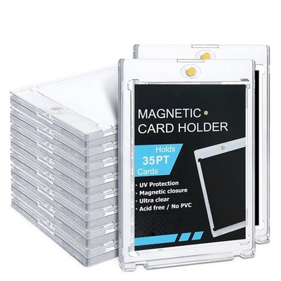 1-100Pack Magnetic Trading Sports Card Holders 35pt One-Touch Hard UV Protection